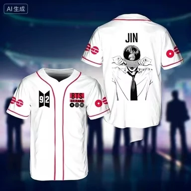 Jin K-pop BTS Baseball Jersey