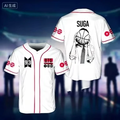 Suga K-pop BTS Baseball Jersey