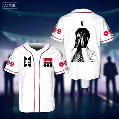 V K-pop BTS Baseball Jersey