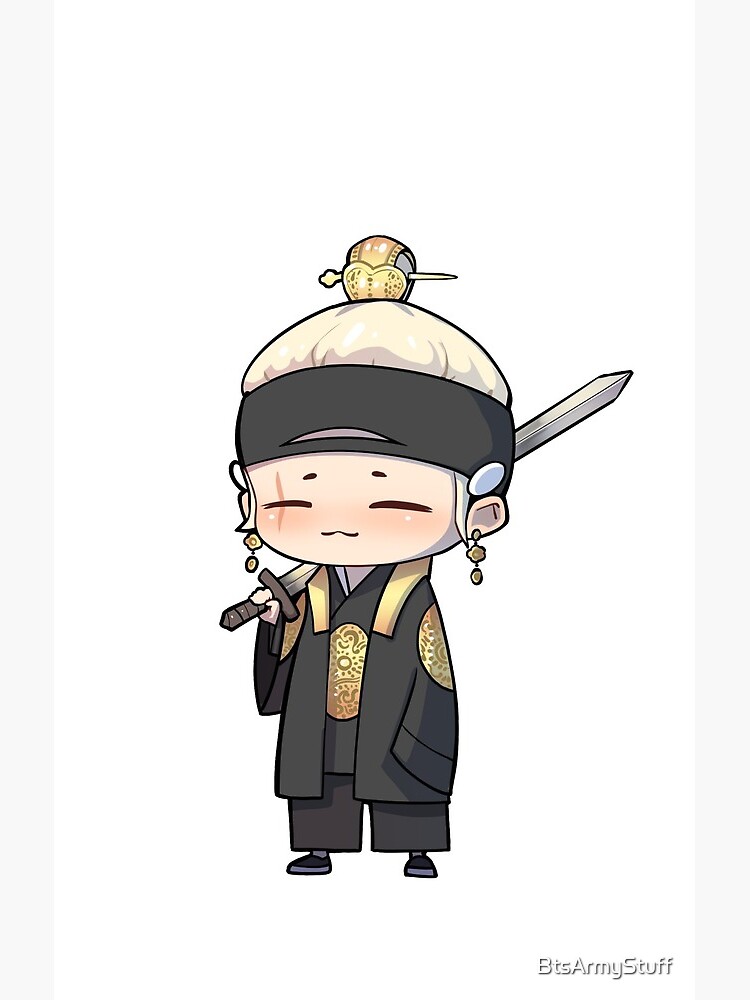Daechwita Agust D 2 Chibi Art Shower Curtain - Image 2