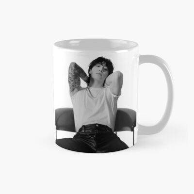 Kpop Bts Jungkook Black And White Photo Mug