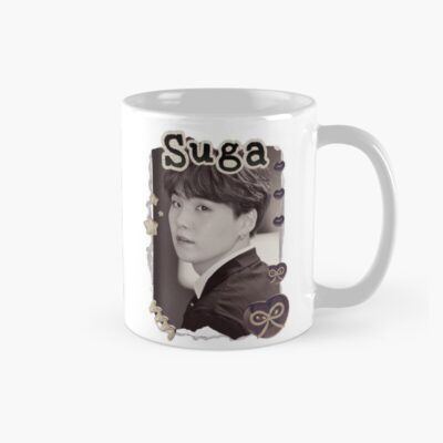 Bts Suga Agust K Pop Boy Group Scrapbook Collage Cozy Y2K Vintage Design Mug
