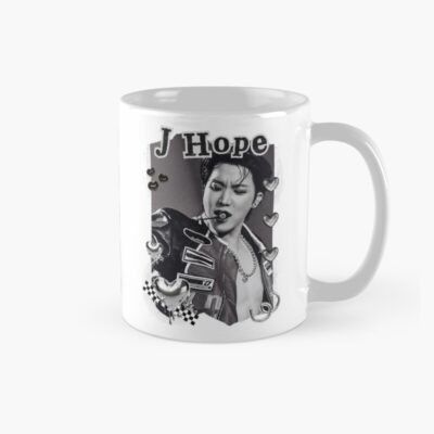 Bts J Hope Kpop Boy Group Black And White Collage Design Mug