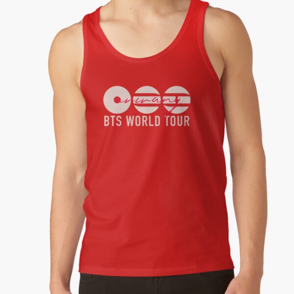 Bts Arirang White And Red Bts World Tour 2026 Tank Top - Image 4