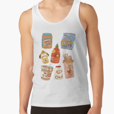 Cute Bangtan Baby Food Art Aesthetic Full Piece Tank Top