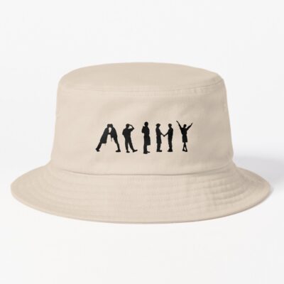 Butter Army Silhouette Butter Illustration Stickers Bucket Hat