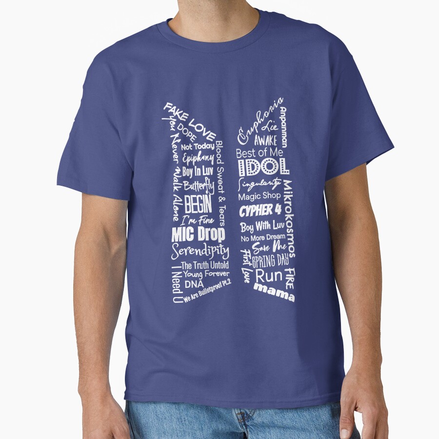 Bts Song Titles Classic Classic T-shirt - Image 4
