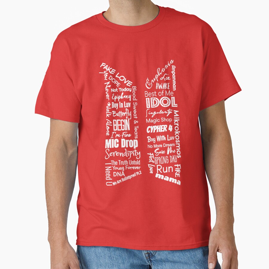 Bts Song Titles Classic Classic T-shirt - Image 5