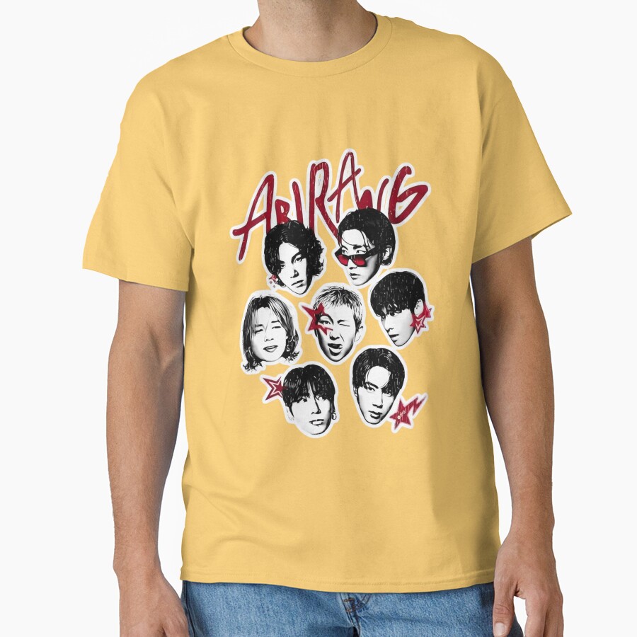 Arirang Bts Pop Art Stickers T-shirt - Image 6