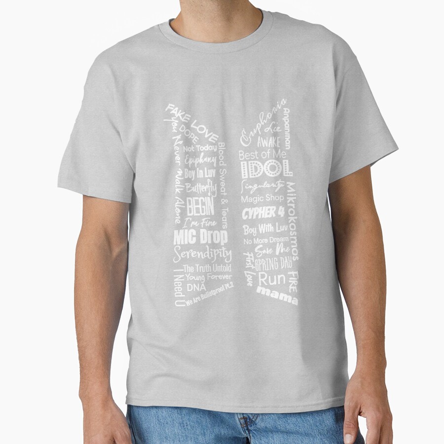 Bts Song Titles Classic Classic T-shirt - Image 3