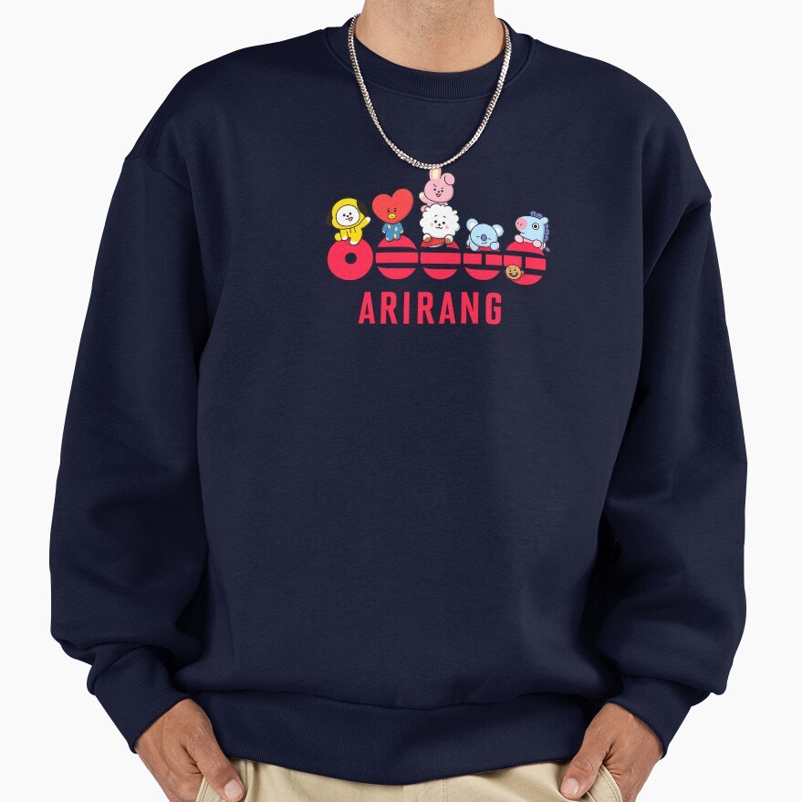 Bt21 Arirang Bts Cute Bt21 Sticker Sweatshirt - Image 5