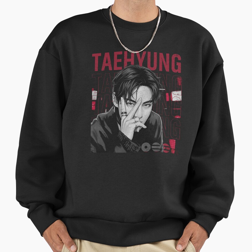 Vintage V Kim Taehyung Pose Retro 90s Sweatshirt