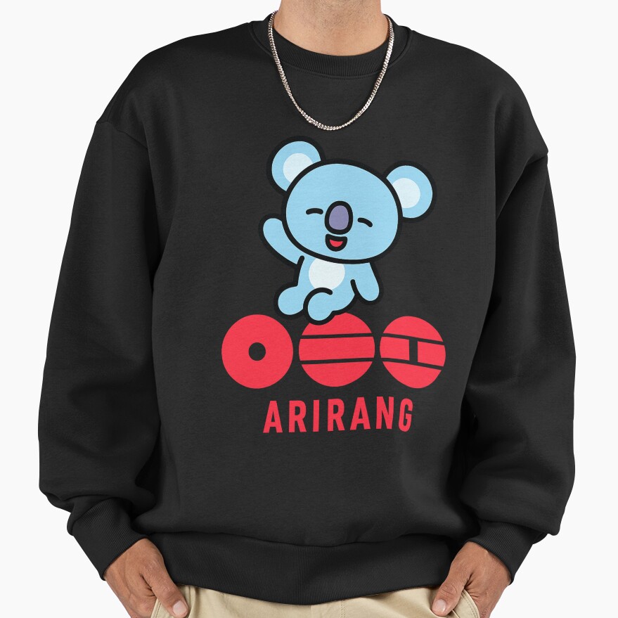 Bt21 Arirang Koya Bts Cute Bt21 Sticker Sweatshirt - Image 2