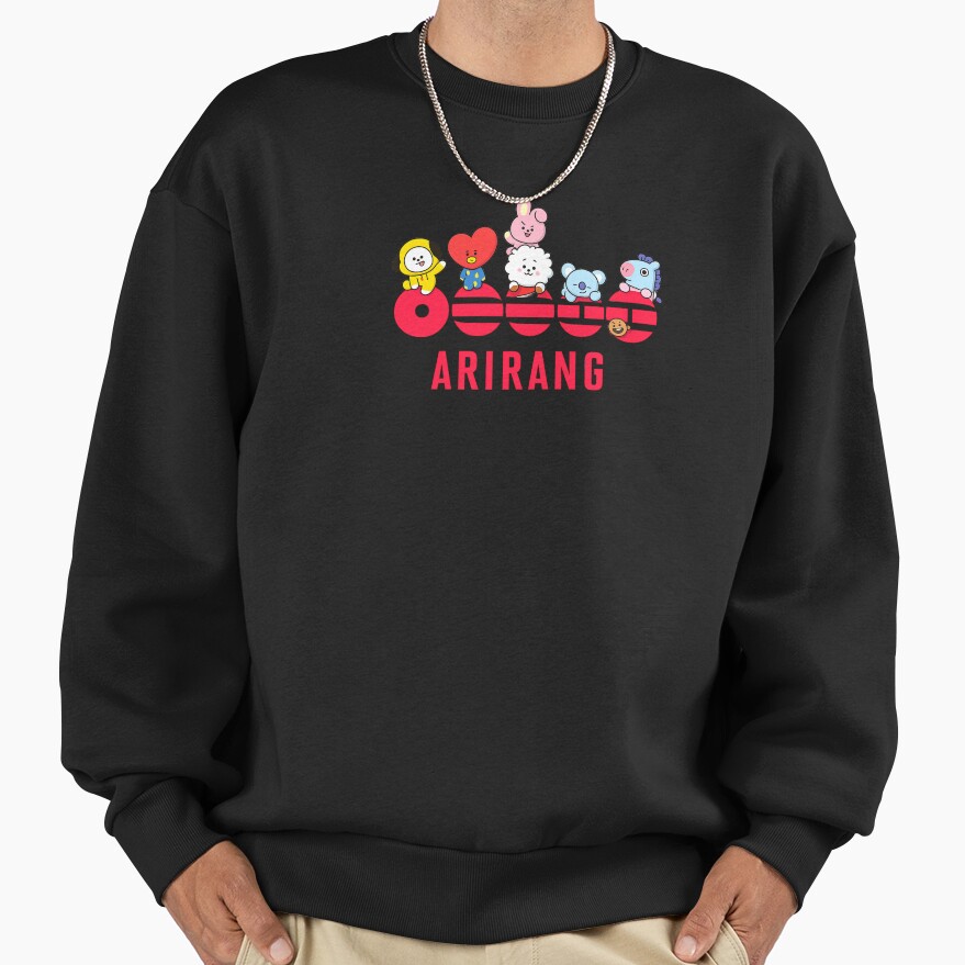 Bt21 Arirang Bts Cute Bt21 Sticker Sweatshirt - Image 2