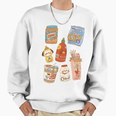 Cute Bangtan Baby Food Art Aesthetic Full Piece Sweatshirt