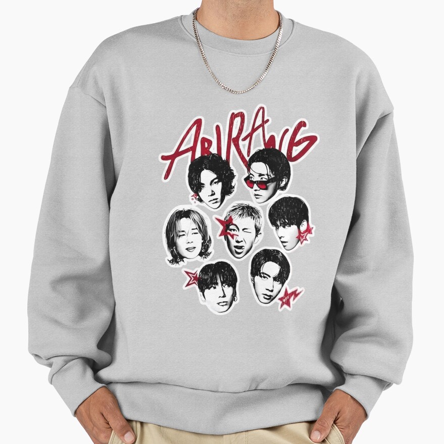 Arirang Bts Pop Art Stickers Sweatshirt - Image 4