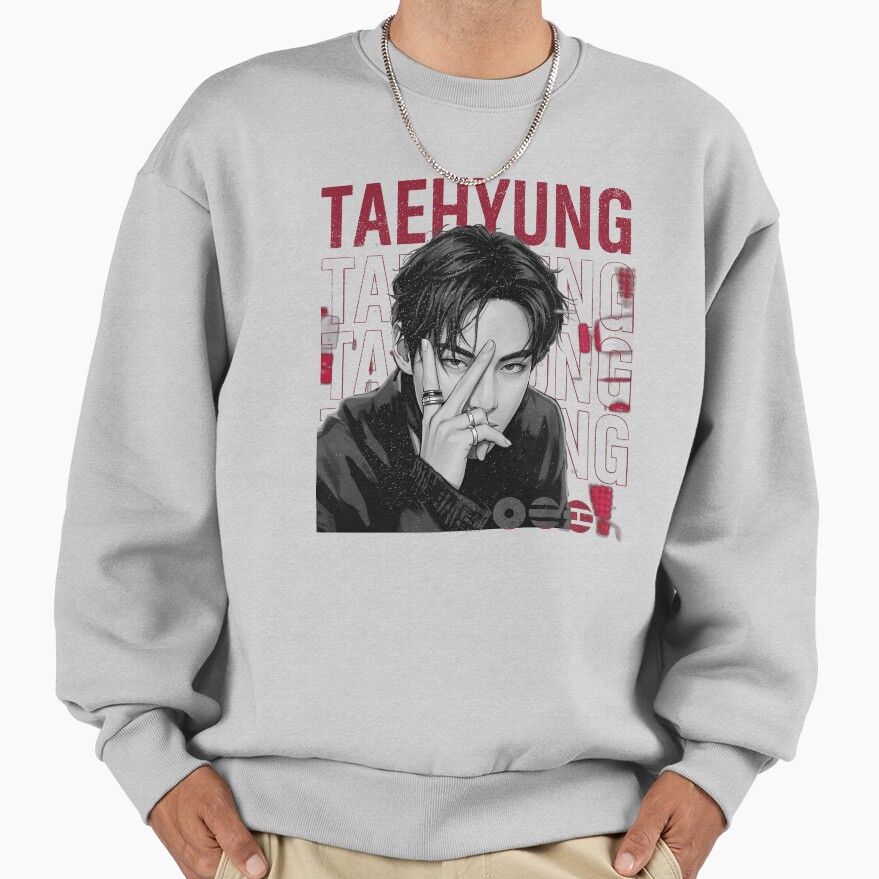 Vintage V Kim Taehyung Pose Retro 90s Sweatshirt - Image 4