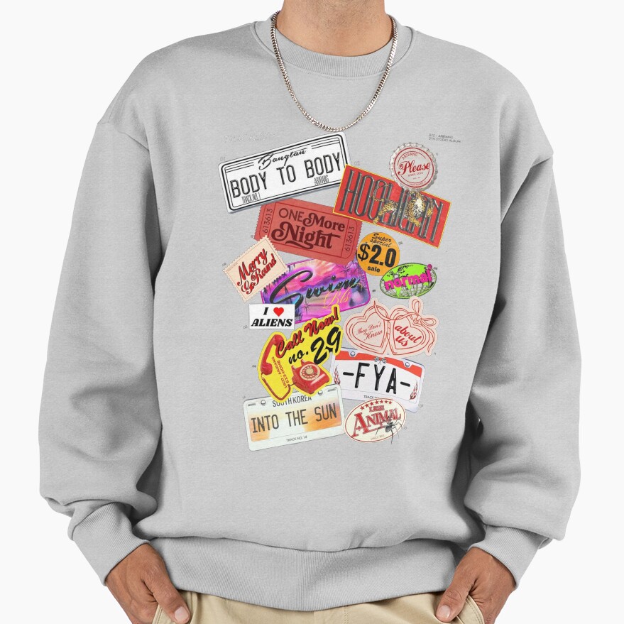Bts Arirang Studio Album Sticker Collage Tracklist Sweatshirt - Image 4