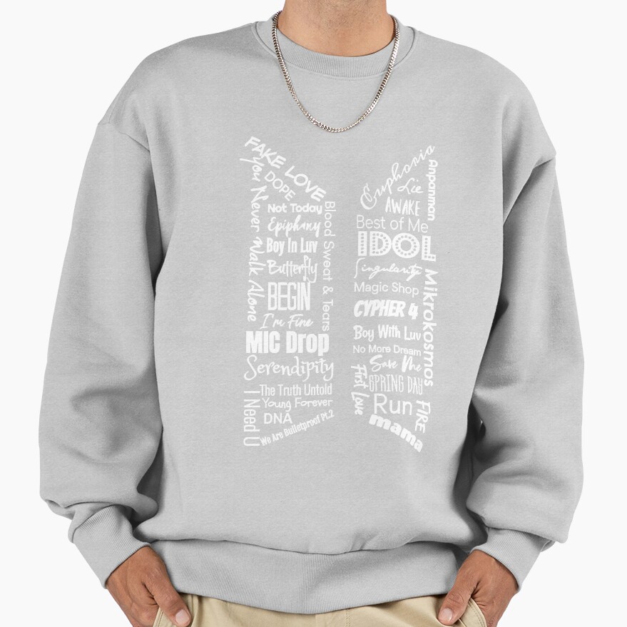 Bts Song Titles Classic Classic Sweatshirt - Image 4