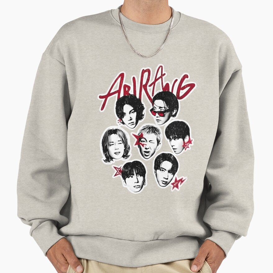 Arirang Bts Pop Art Stickers Sweatshirt - Image 3