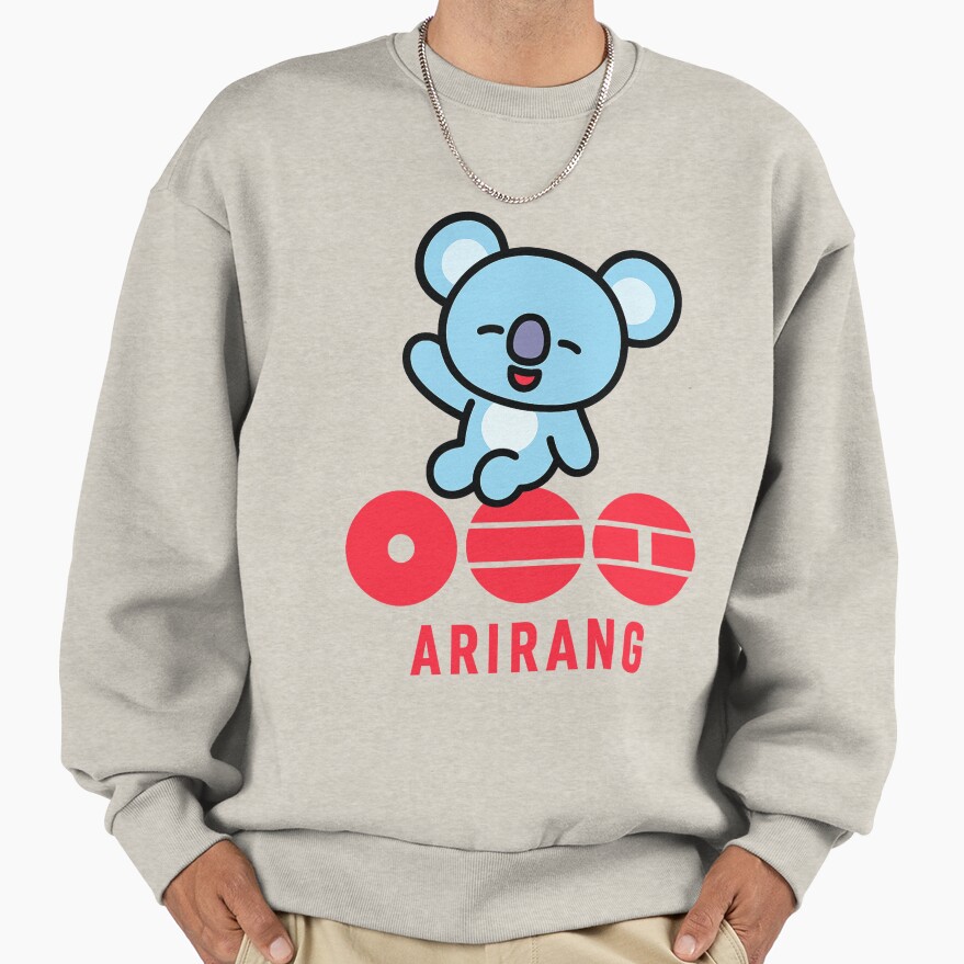 Bt21 Arirang Koya Bts Cute Bt21 Sticker Sweatshirt - Image 3