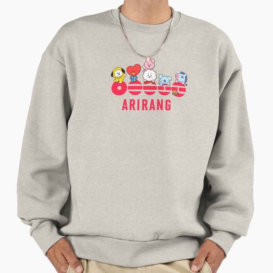 Bt21 Arirang Bts Cute Bt21 Sticker Sweatshirt - Image 3