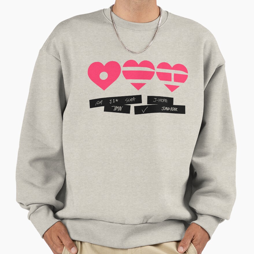 Bts Arirang Heart White Version By Sweatshirt - Image 3