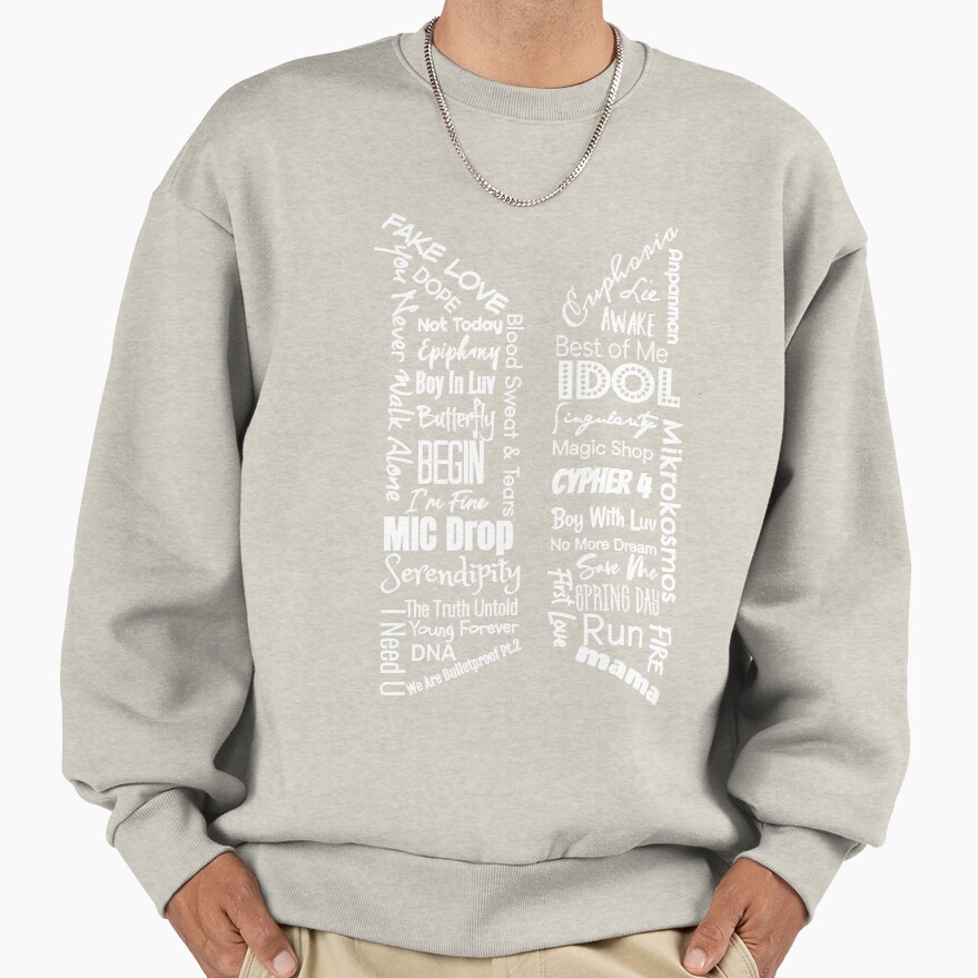 Bts Song Titles Classic Classic Sweatshirt - Image 3