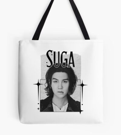 Bts Suga Agust Kpop Boy Group Scrapbook Collage Cozy Y2k Vintage Design Tote Bag