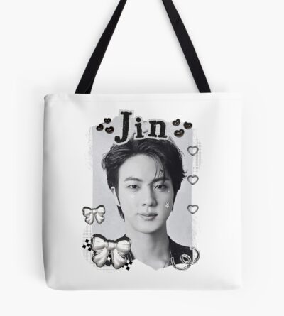 Bts Jin Kpop Boy Group Black And White Collage Design Tote Bag