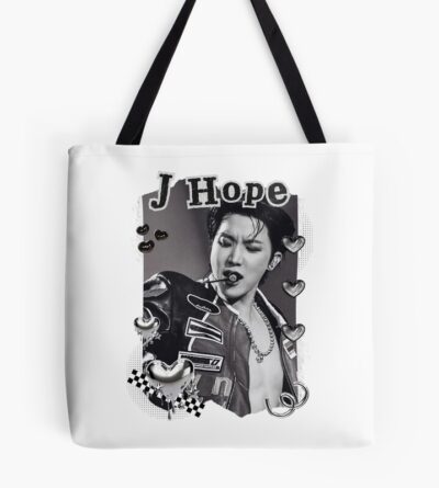 Bts J Hope Kpop Boy Group Black And White Collage Design Tote Bag