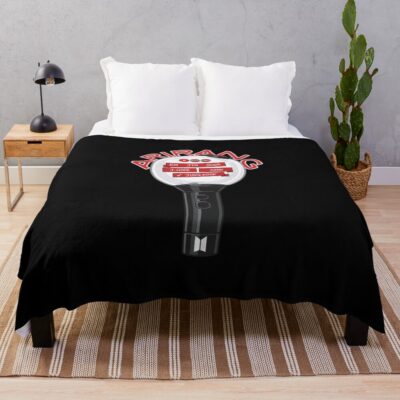 Bts Army Bomb Lightstick Arirang Throw Blanket