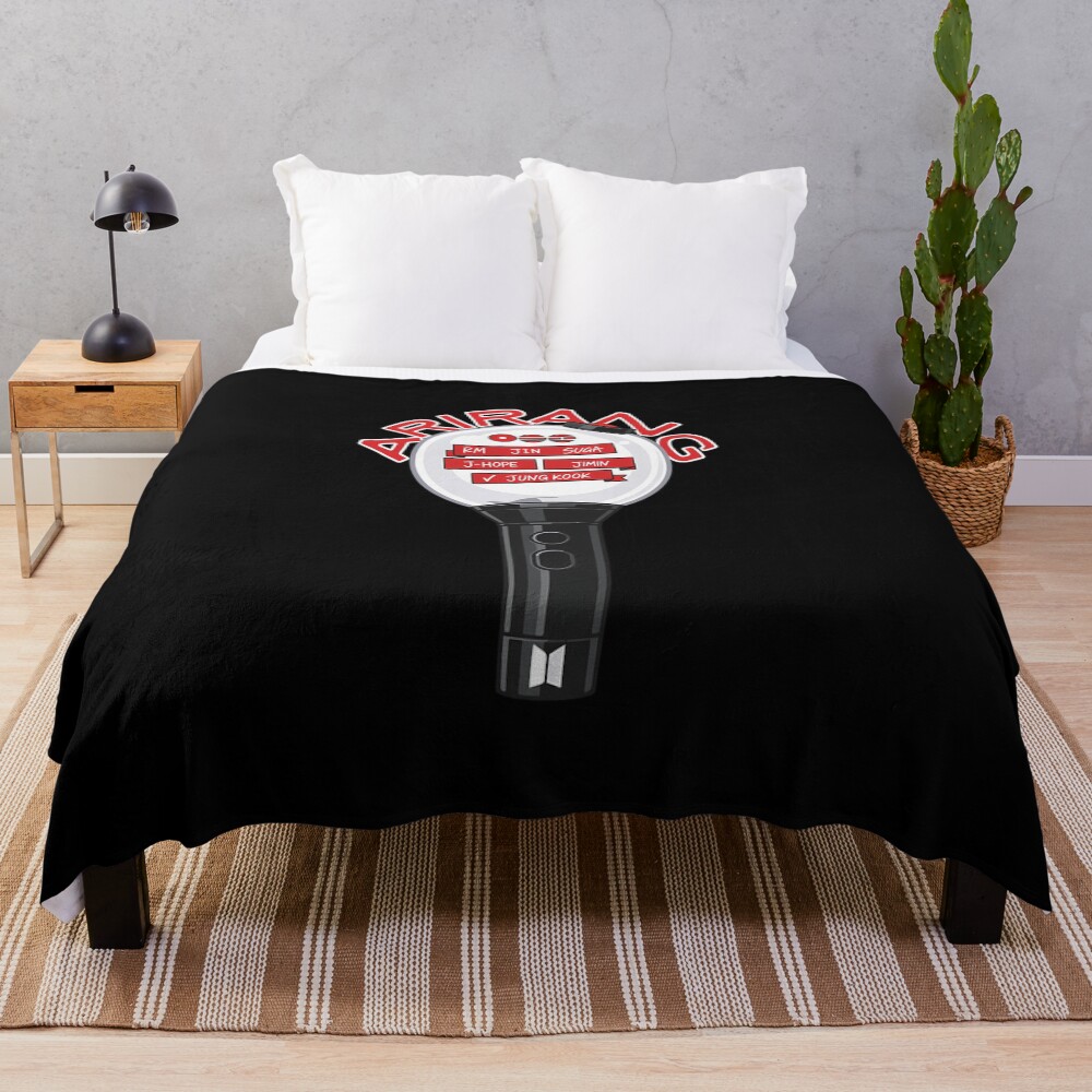 Bts Army Bomb Lightstick Arirang Throw Blanket