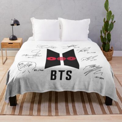 Bts Logo Arirang Logo Throw Blanket