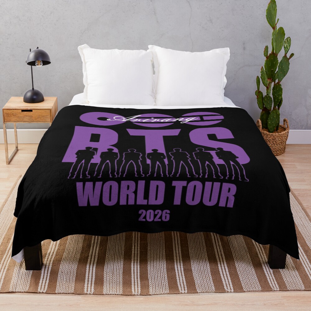 Bts Comeback World Tour 2026 Throw Blanket