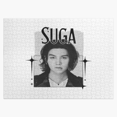 Bts Suga Agust Kpop Boy Group Scrapbook Collage Cozy Y2k Vintage Design Puzzle