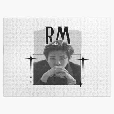 Bts Rm Kpop Boy Group Scrapbook Collage Cozy Y2k Vintage Design Puzzle