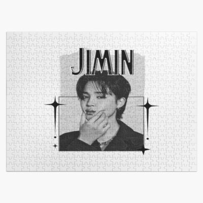 Bts Jimin Kpop Boy Group Scrapbook Collage Cozy Y2k Vintage Design Puzzle