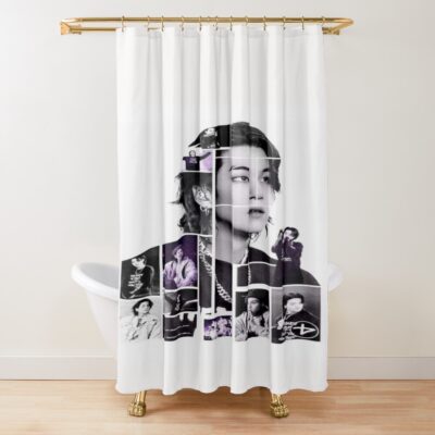 Min Yoongi Suga Of Bts Collage Shower Curtain