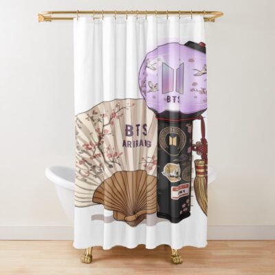 Bts Lightstick Arirang Shower Curtain