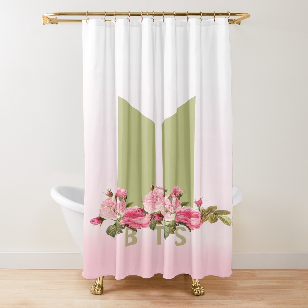 Bts Beyond The Scene Logo Aesthetic Shower Curtain