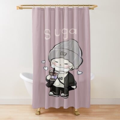 Min Yoongi Animation Shower Curtain