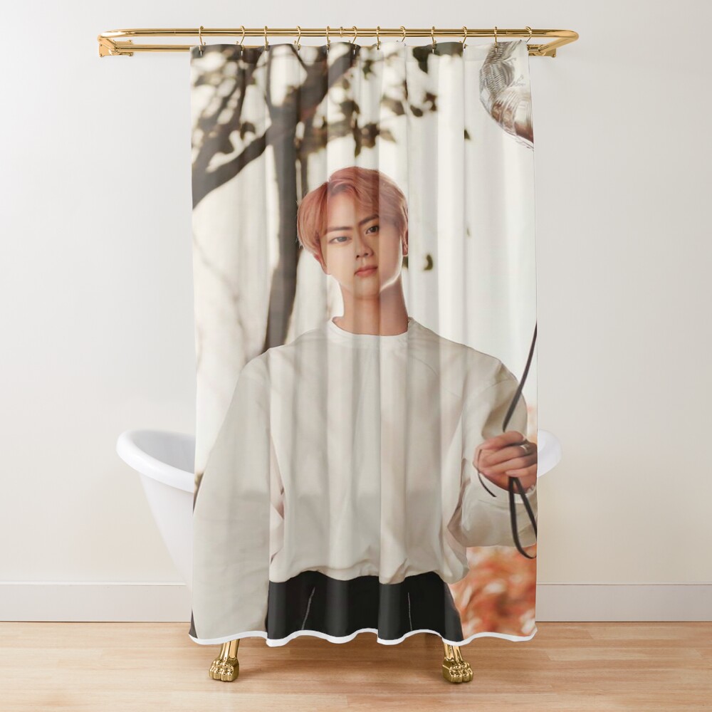 Jin Pink Hair Shower Curtain