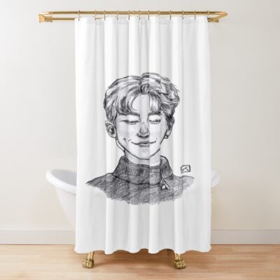 Dimples Man Shower Curtain