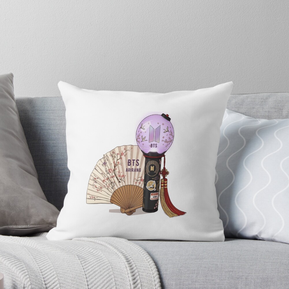 Bts Lightstick Arirang Throw Pillow
