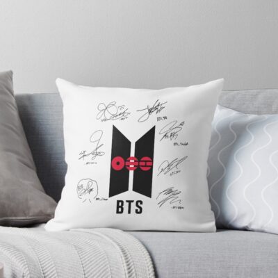 Bts Logo Arirang Logo Throw Pillow